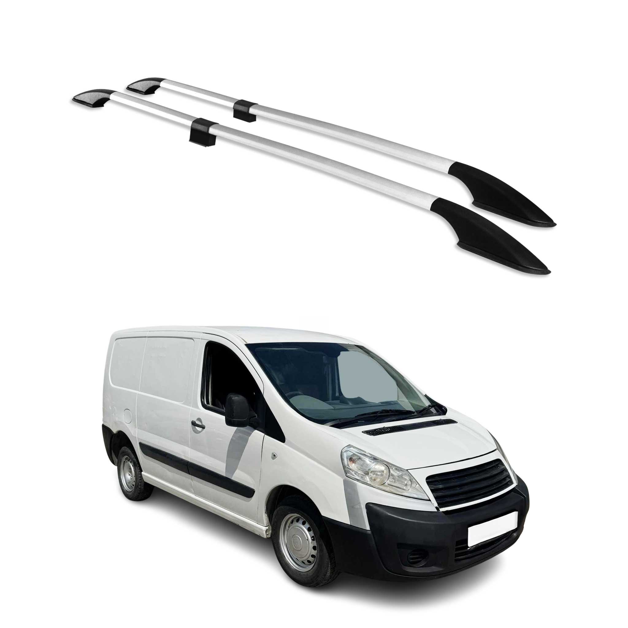 Dachreling Dachgepäckträger Relingträger für Fiat Scudo 2007-2016 L1 Alu Silber