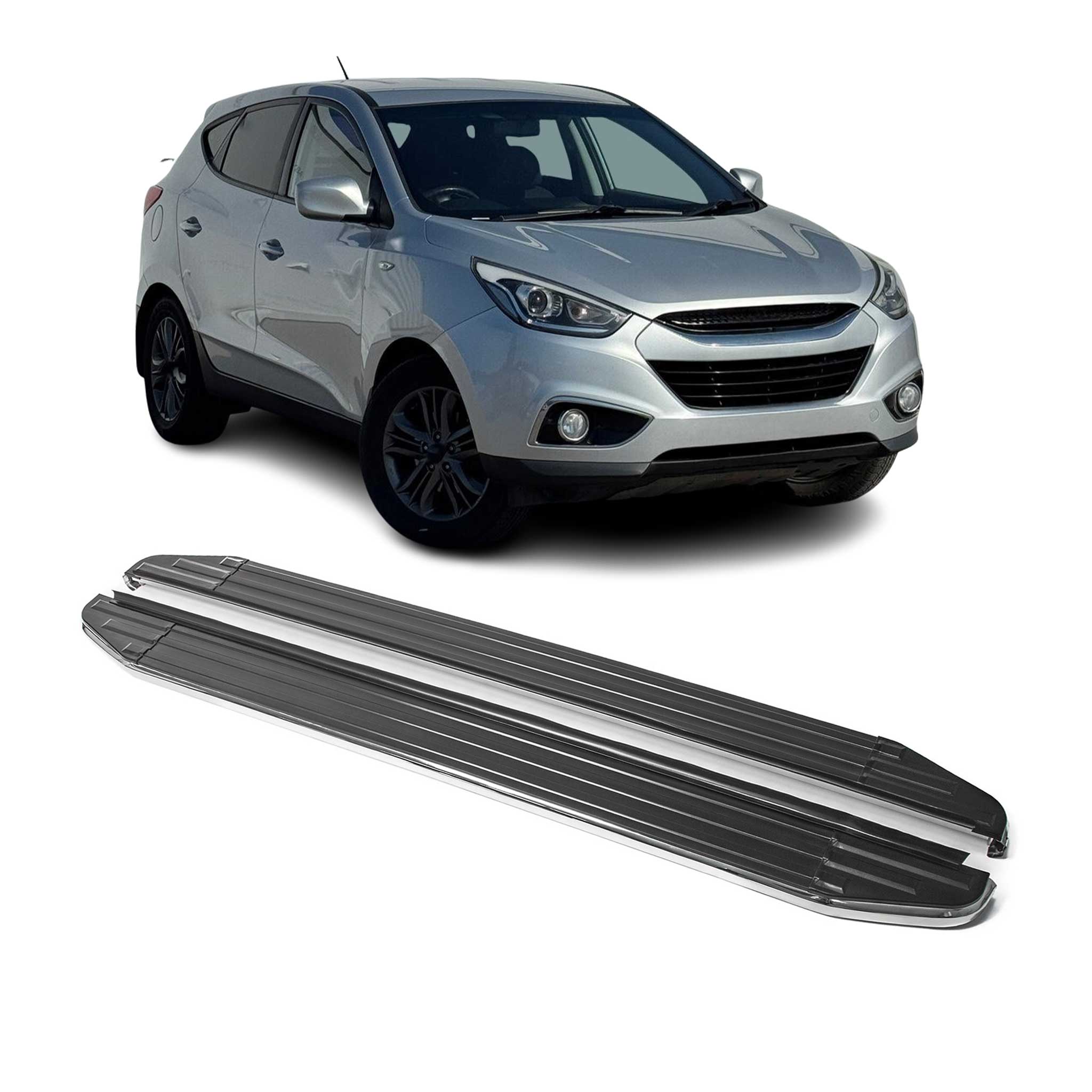 Trittbretter Seitenschweller für Hyundai ix35 2010-2015 ABE Alu