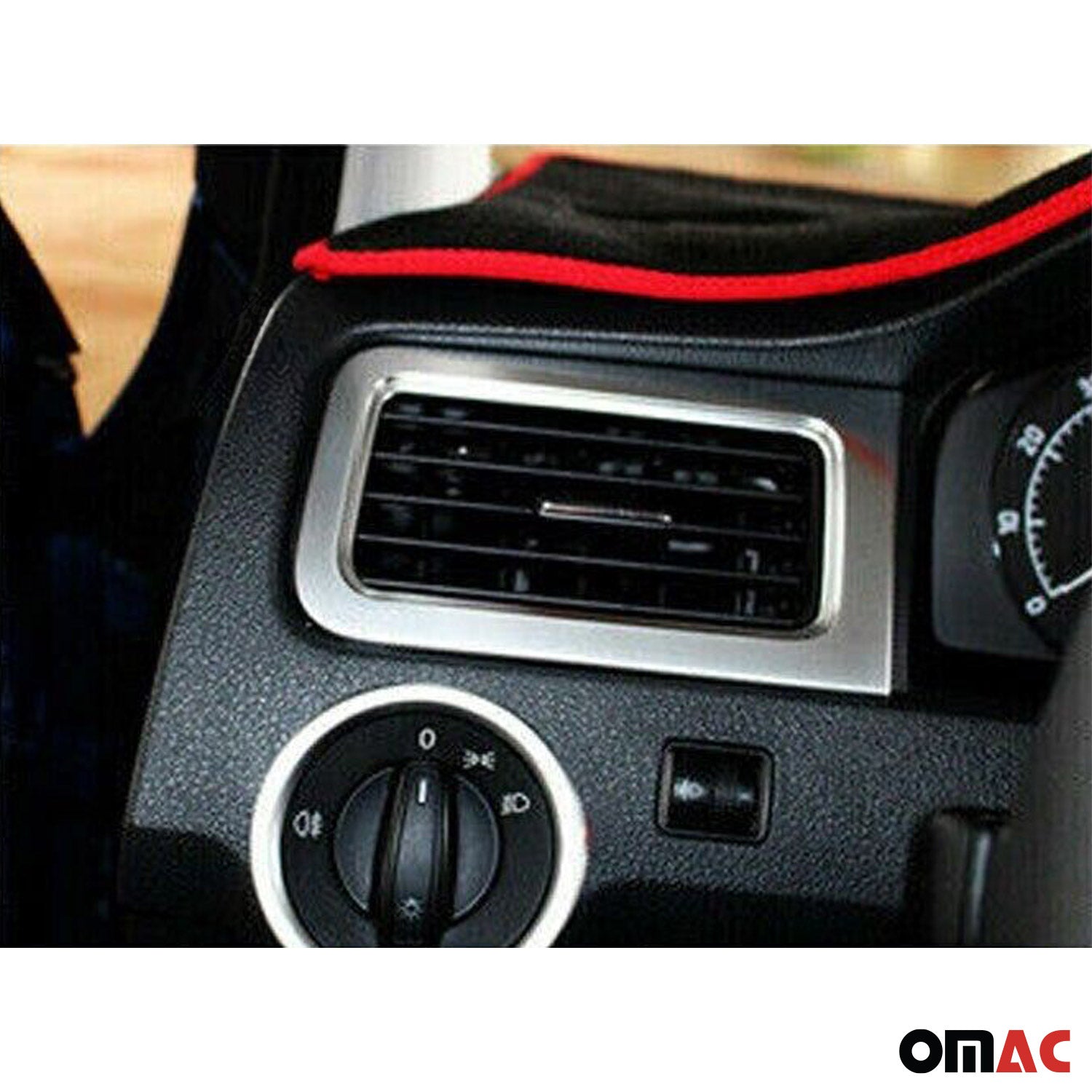 Lüftungsgitter Abdeckungsrahmen für Skoda Rapid 2012-2017 Chrom ABS Silber 5tlg