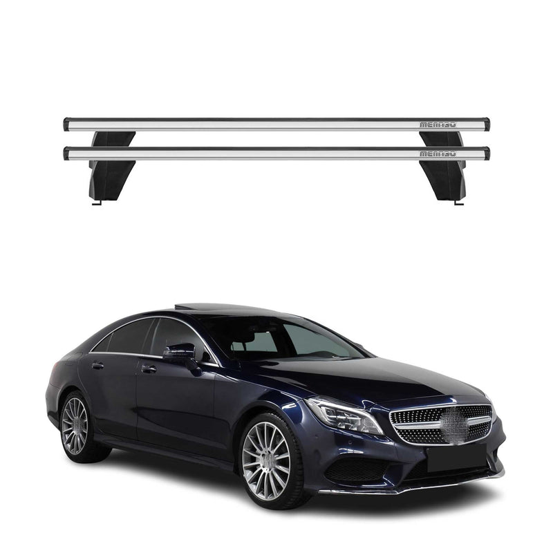 Menabo Dachträger Grundtäger für Mercedes CLS C218 2010-2017 75kg Alu Silber 2x