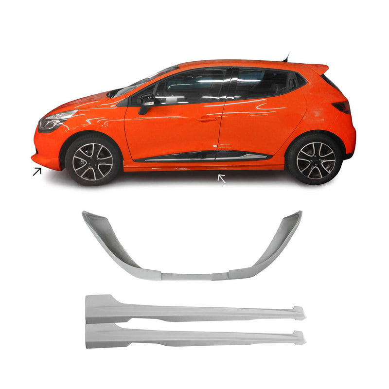 Bodykit Seitenschutz Frontspoiler Stoßstange für Renault Clio 2012-2019 ABS 3tlg