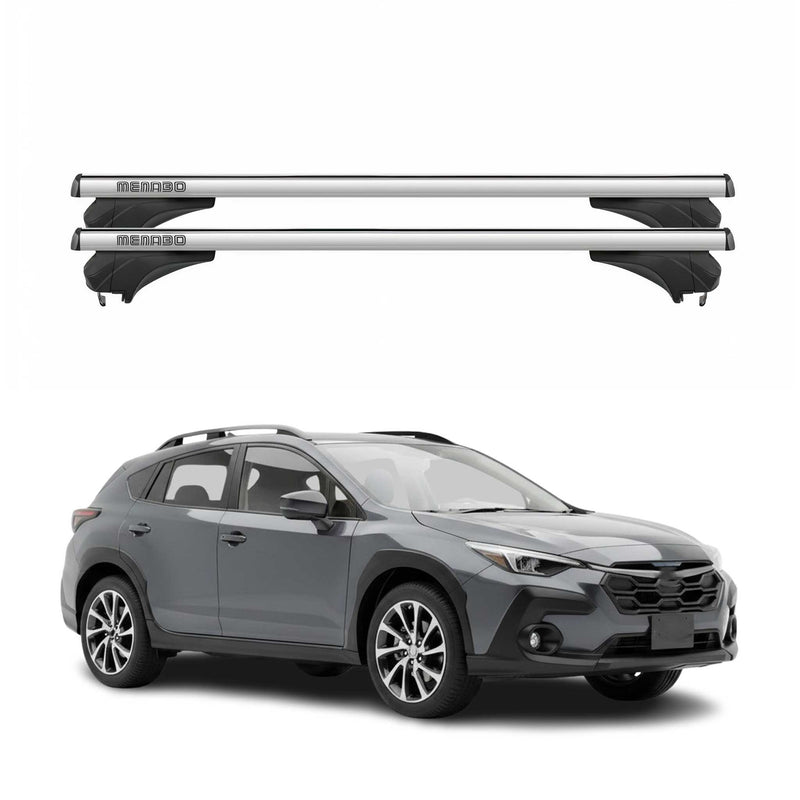 Menabo Dachträger Grundtäger für Subaru XV 2022-2025 Aluminium Silber 2 tlg