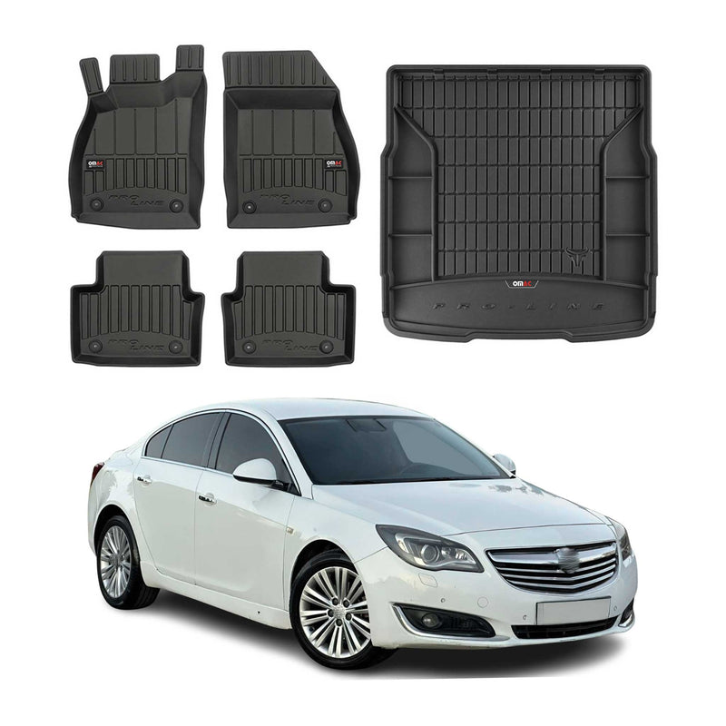 OMAC Fußmatten & Kofferraumwanne Set für Opel Insignia 2008-2017 Gummi TPE 5tlg