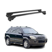 Dachträger für Hyundai Tucson 2004-2010 Gepäckträger Grundträger Alu Schwarz 2x