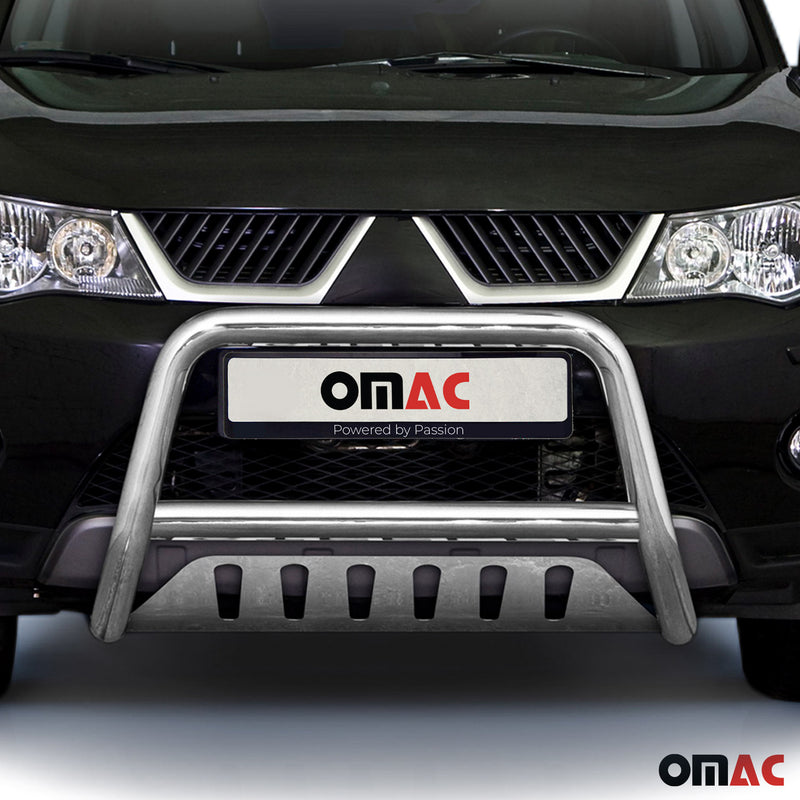 Frontbügelschutz Frontschutzbügel für Mitsubishi Outlander 2007-2010 ABE Silber