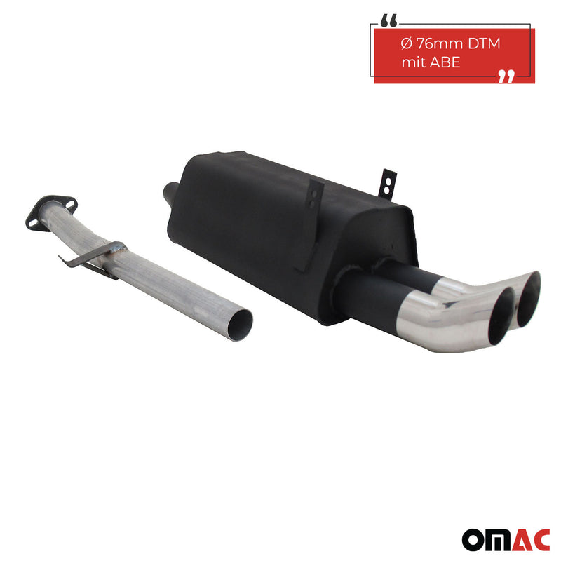 Novus Sportauspuff für BMW 3er E36 316/318 2x76mm DTM Endschalldämpfer mit ABE
