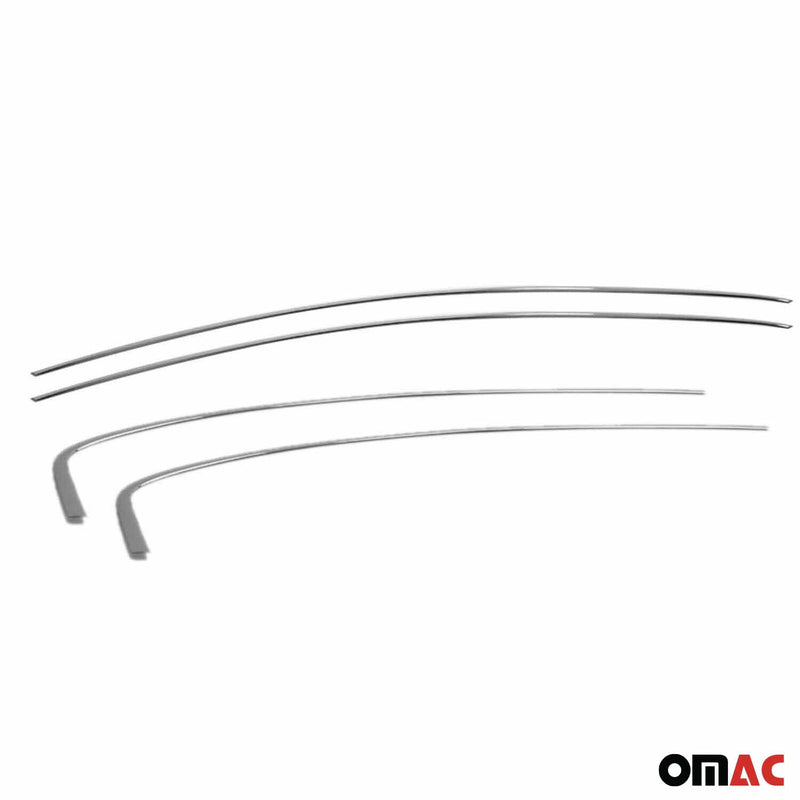 Window trim strips for Fiat Tipo 2016-2025 Above stainless steel chrome 4x