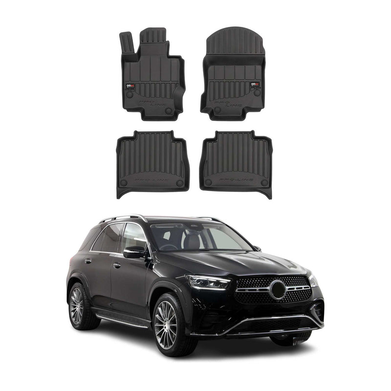 OMAC Gummi Fußmatten für Mercedes GLE V167 2019-2024 Premium Gummi Schwarz 4tlg