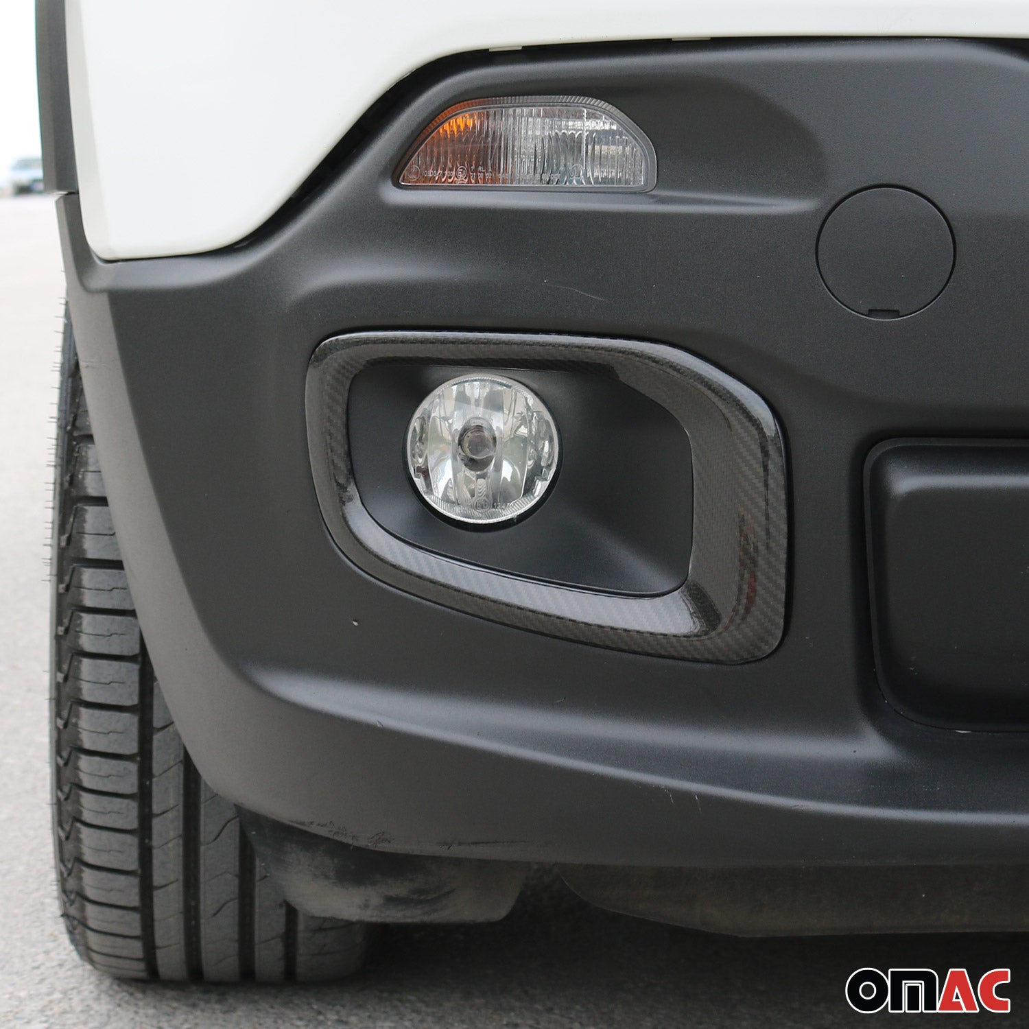 Nebelscheinwerfer Rahmen Umrandung für Jeep Renegade 2014-2019 Kohlefaser Carbon