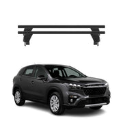 Menabo Dachträger für Suzuki SX4 S-Cross mk2 2016-2021 FL 50kg Alu Schwarz 2x