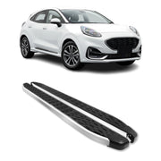 Alu Trittbretter für Ford Puma / Puma Gen-E 2019-2026 Schwarz Silber 2tlg