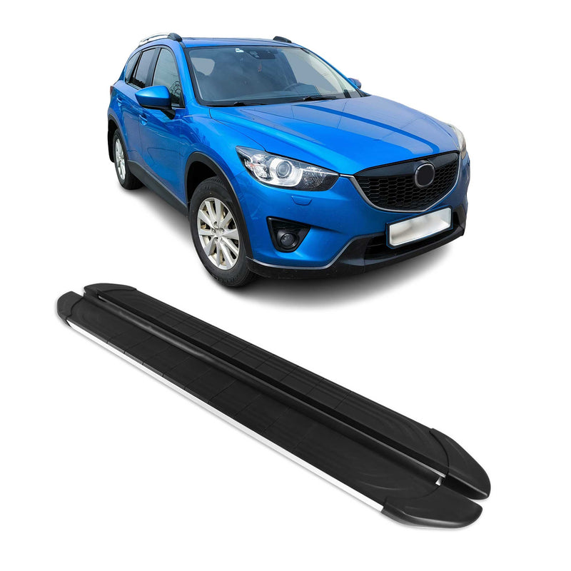 Trittbretter Seitenschweller für Mazda CX-5 2012-2017 Aluminium Schwarz Silber