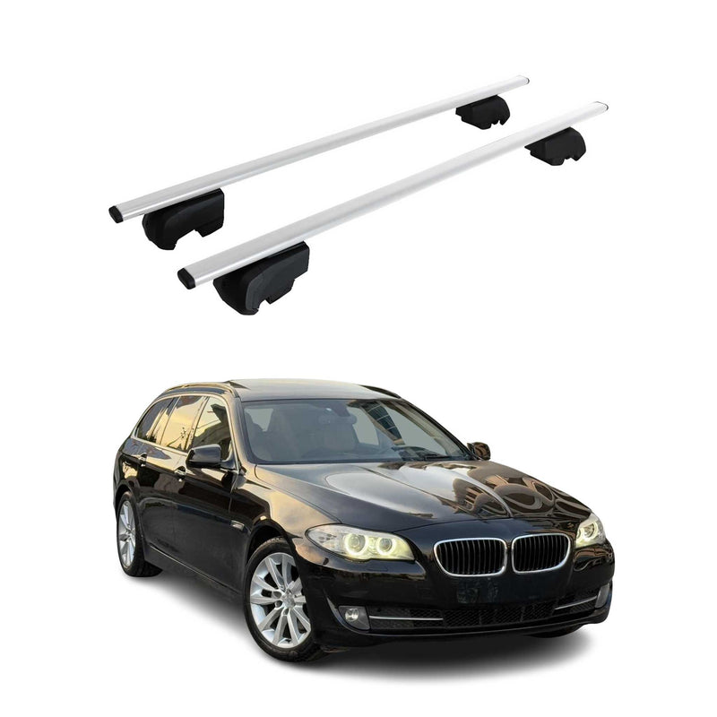 Dachträger Gepäckträger für BMW 5er F11 Touring 2010-2017 ABE Metall Silber 2x