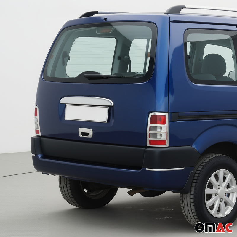 Rücklicht Leisten Heckleuchte für Peugeot Partner 1996-2008 Edelstahl Silber 2x