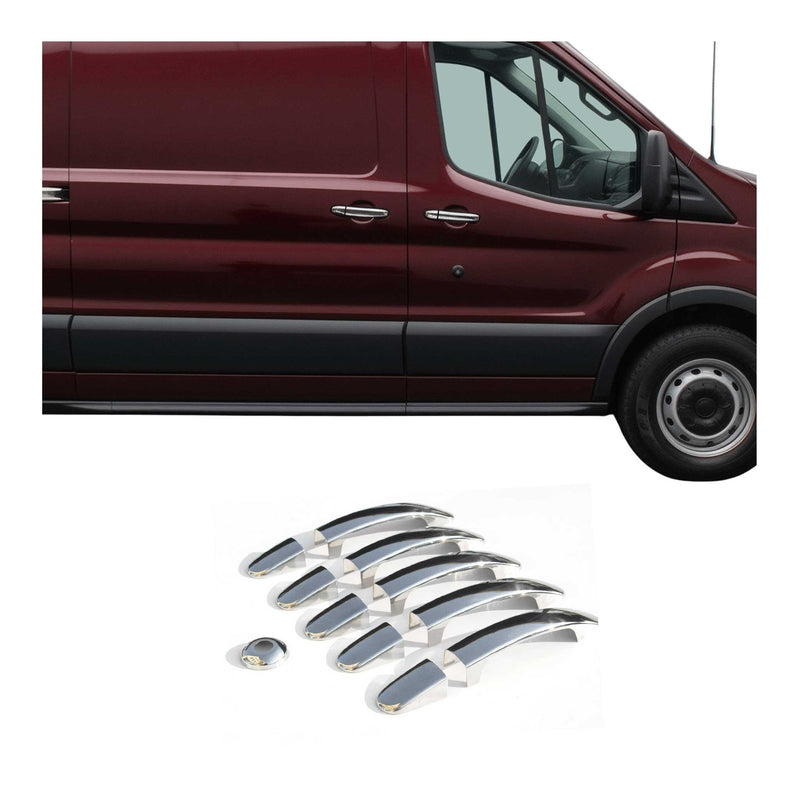 Türgriff Blende Türgriffkappen für Ford Transit 2014-2025 5-Tür Edelstahl 11x