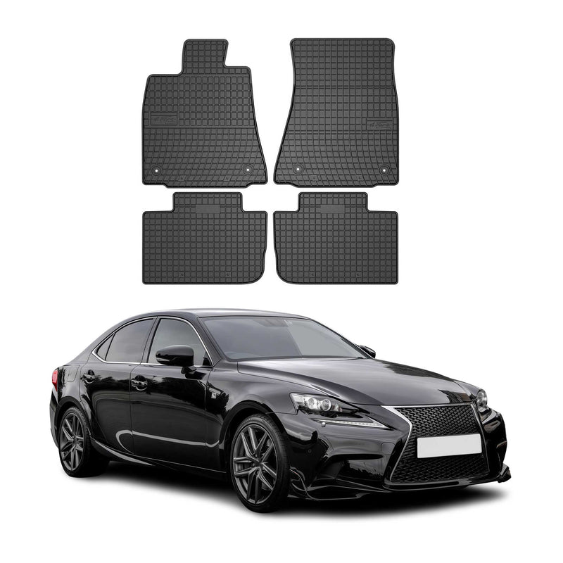OMAC Gummi Fußmatten für Lexus IS 2013-2020 RWD Automatten Gummi Schwarz