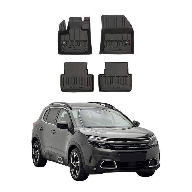 OMAC Gummi Fußmatten für Citroen C5 Aircross 2018-2025 Premium Gummi Schwarz 4x