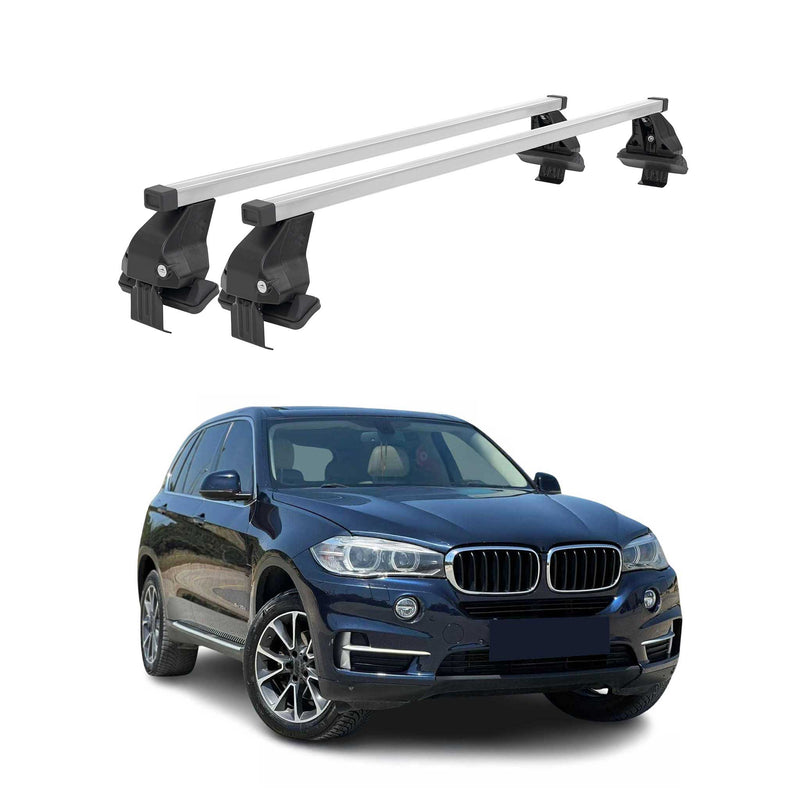Menabo Dachträger Grundtäger für BMW X5 F15 2013-2018 50kg Stahl Silber 2 tlg