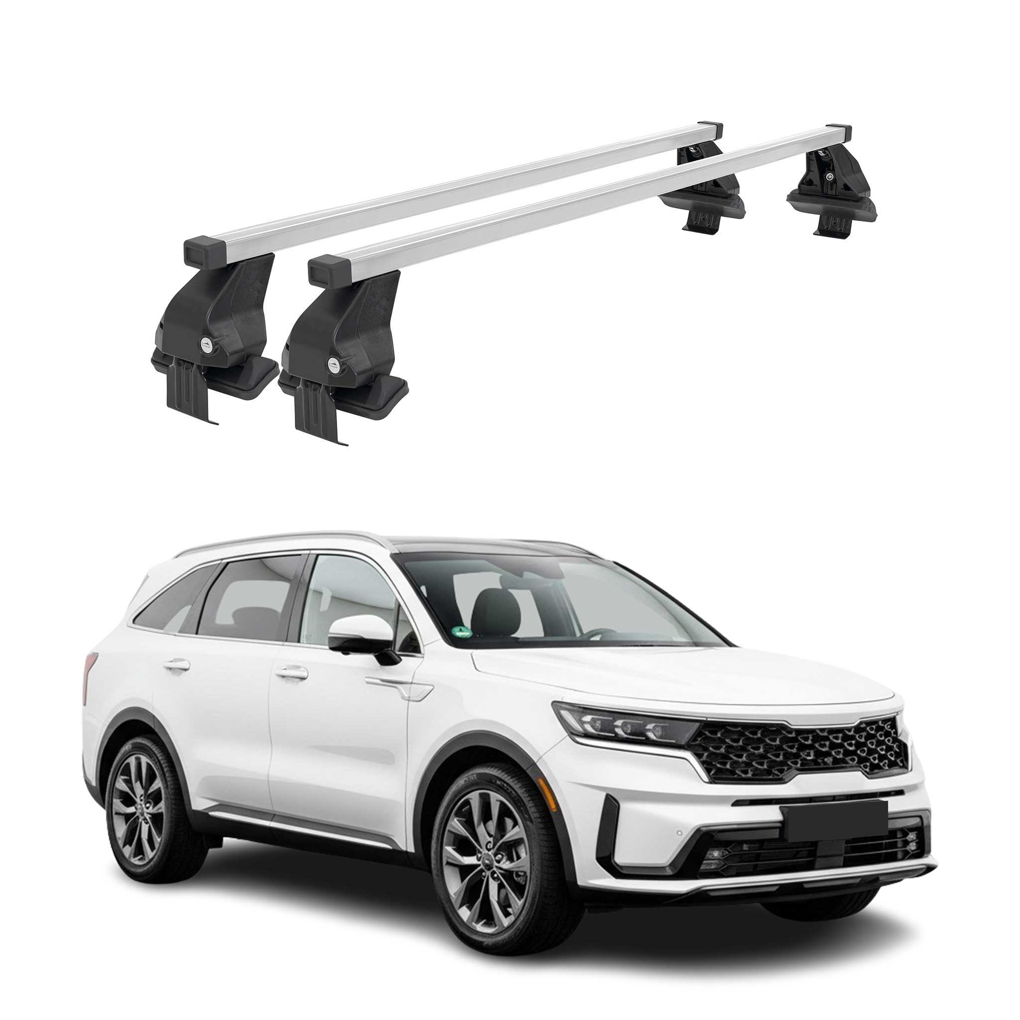 Menabo Dachträger Grundtäger für Kia Sorento MQ4 2021-2026 50kg Stahl Silber 2x