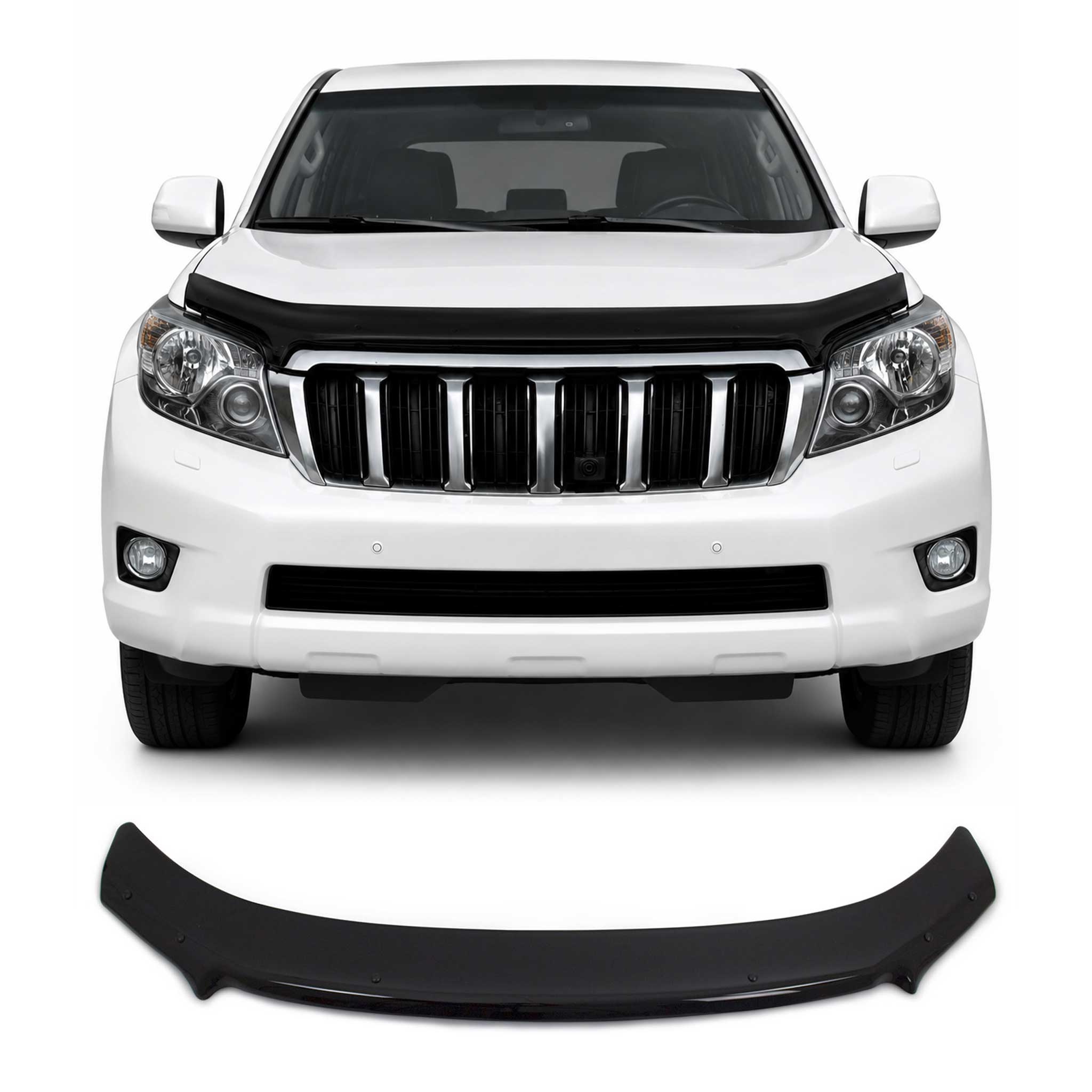 Motorhaube Deflektor Insektenschutz für Toyota Land Cruiser Prado 2013-17 Dunkel