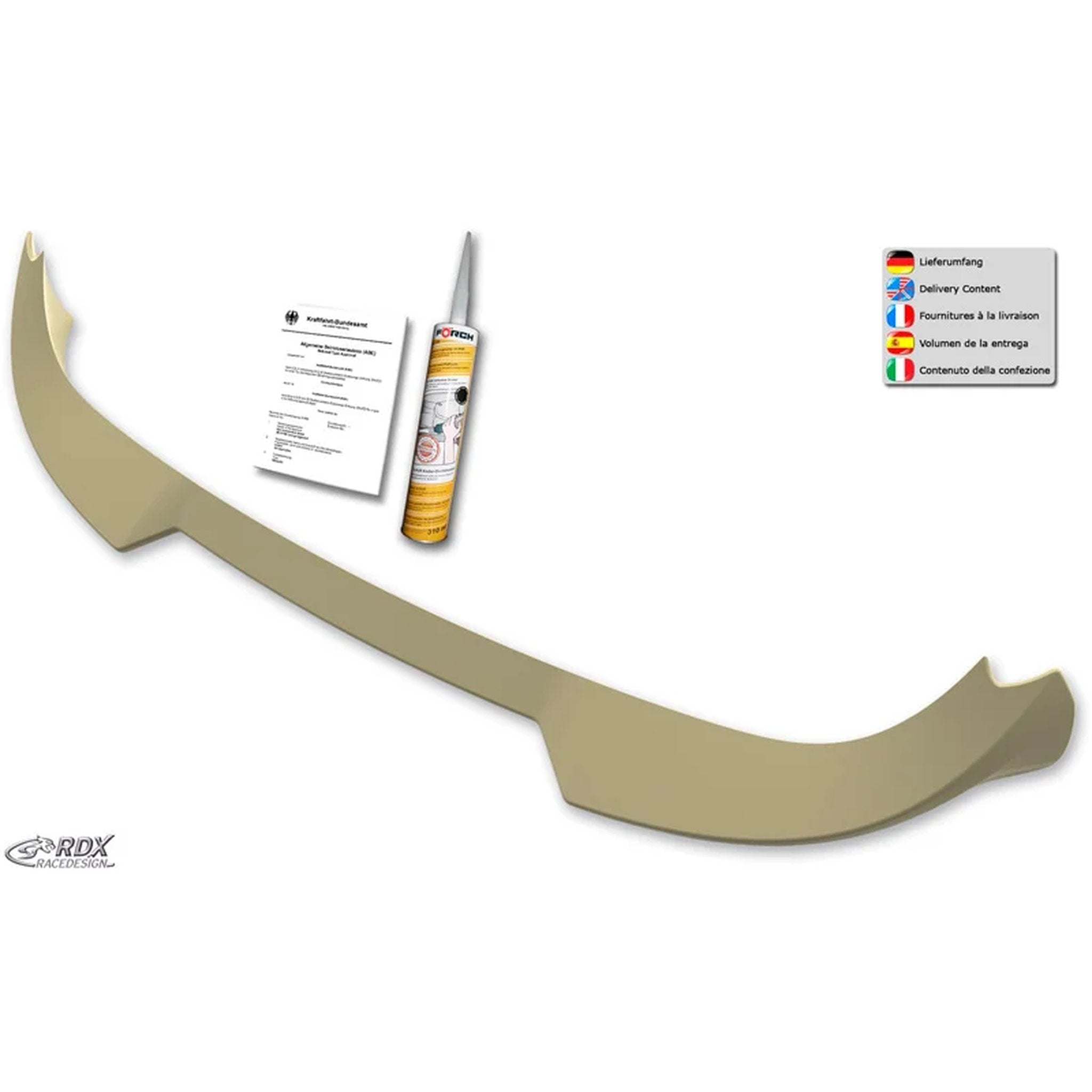 RDX Dachspoiler für VW Caddy 2015-2020 mit Heckklappe Polyurethan TÜV
