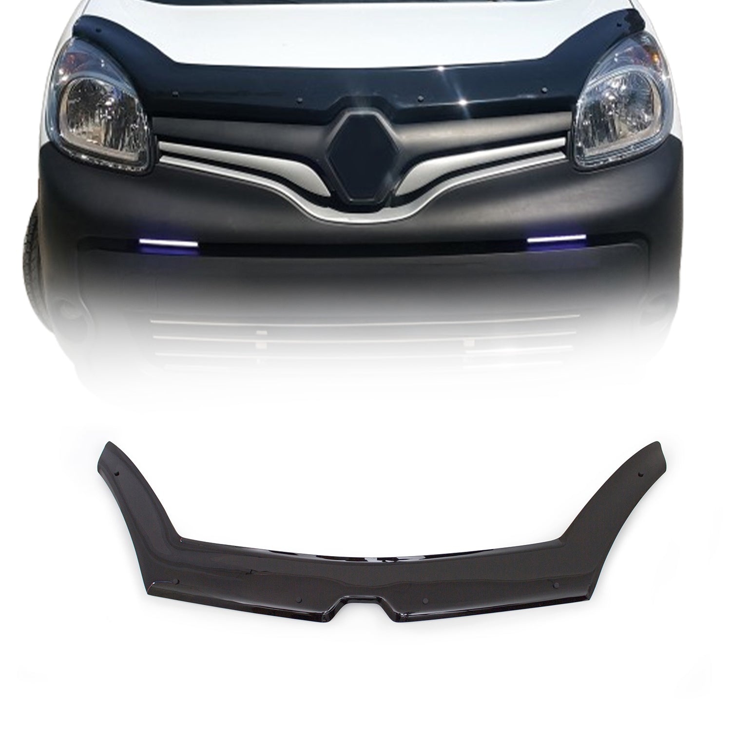 Motorhaube Deflektor Insektenschutz für Renault Kangoo 2013-2025 Dunkel