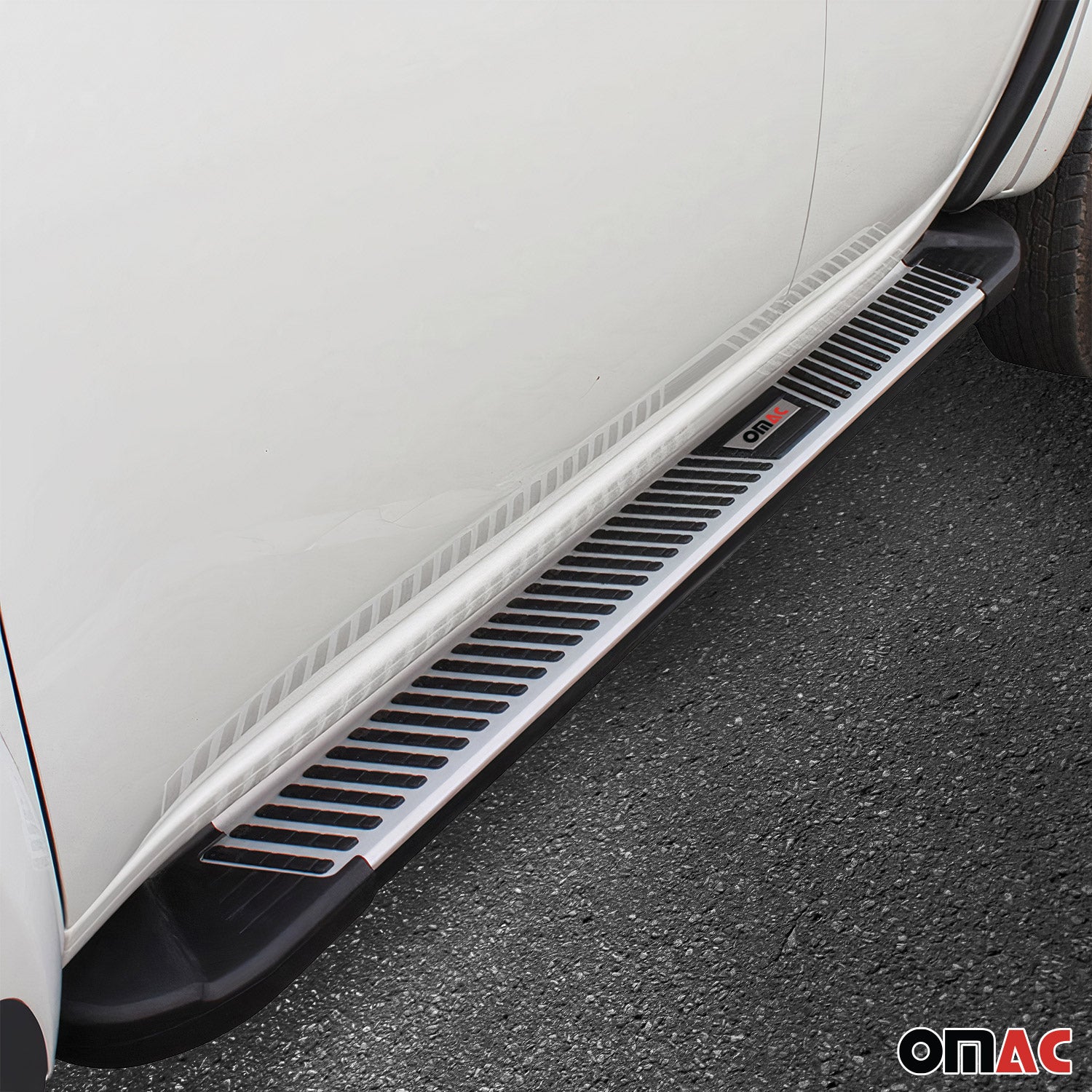 Trittbretter Schweller Seitenbretter für Kia Niro I 2017-2022 Alu Schwarz-Silber