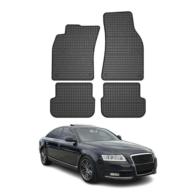 OMAC Gummi Fußmatten für Audi A6 Limo Allroad Avant 2008-2011 Matten Schwarz 4x