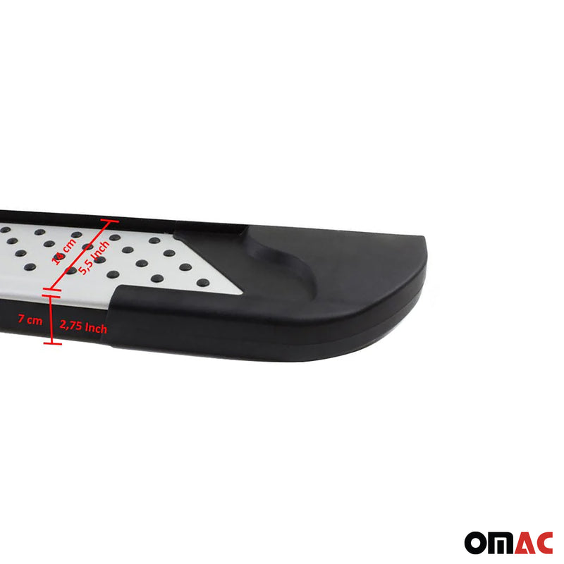 Alu Seitenbretter Trittbretter Schweller für VW Caddy Maxi 2004-2015 Schwarz