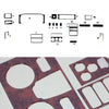 Interior cockpit decor for VW Transporter T4 1990-2003 root wood look 18 pieces