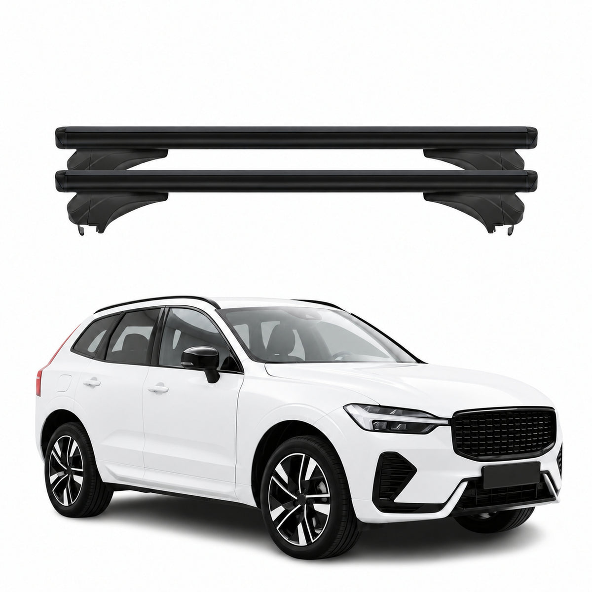 Menabo Dachträger für Volvo XC60 II 2025-2026 Facelift Aluminium Schwarz 2 Stück