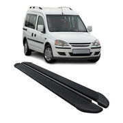 Trittbretter Seitenschweller für Opel Combo 2001-2011 Aluminium Schwarz 2 tlg