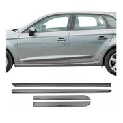 Türschutzleiste Seitentürleiste für Peugeot 208 2012-2019 Chrom Stahl Dunkel 4x