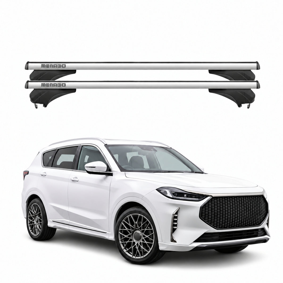 Menabo Dachträger für Sportequipe 7 2023-2026 Aluminium Silber 2 Stück