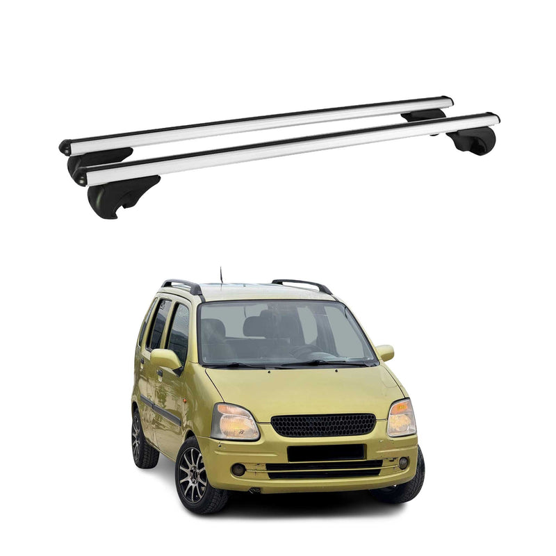 Dachträger Grundtäger für Opel Agila 2000-2014 75kg Aluminium Silber 2 tlg