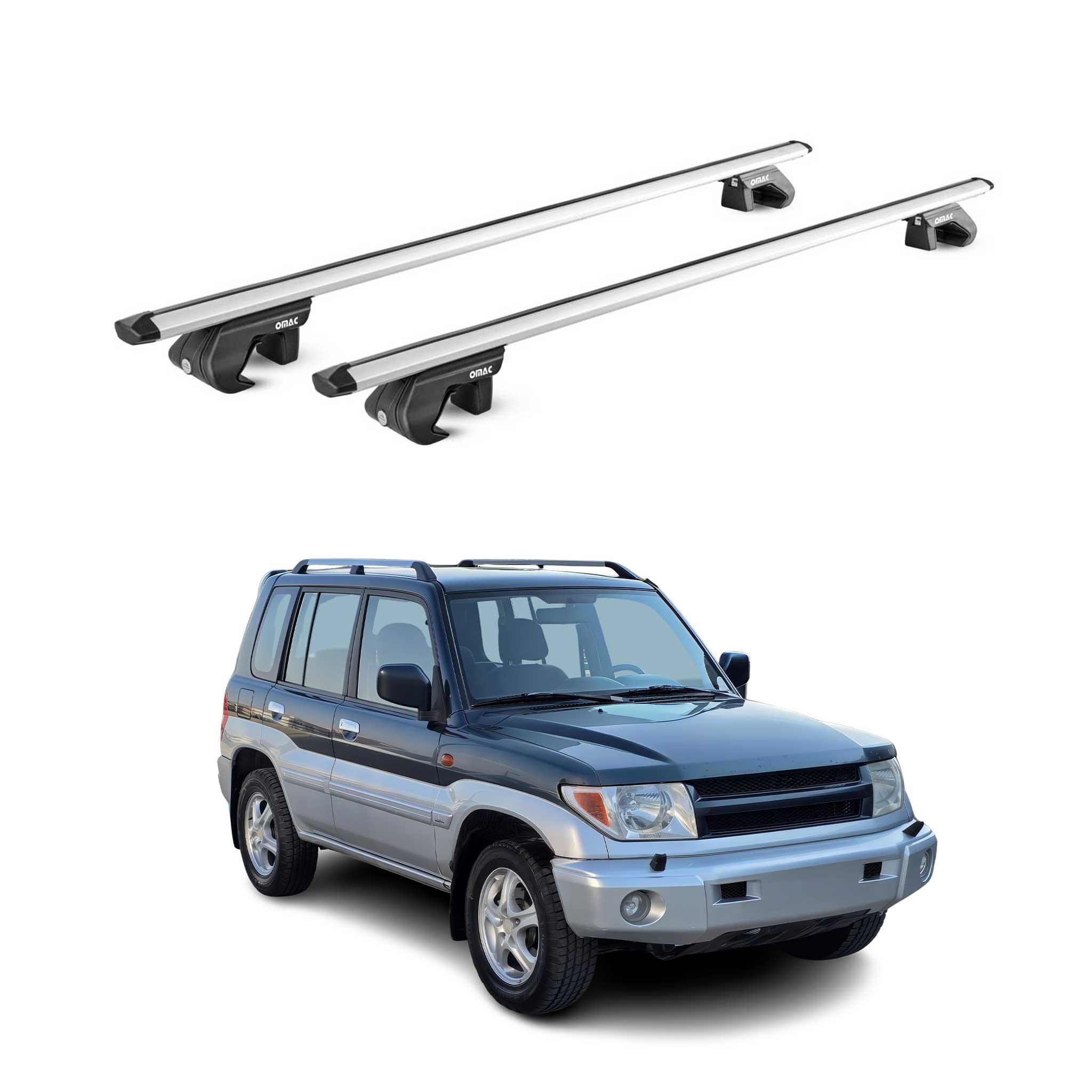 Dachträger für Mitsubishi Pajero V60 1999-2006 5 tür 90kg Alu Silber 2x ABE