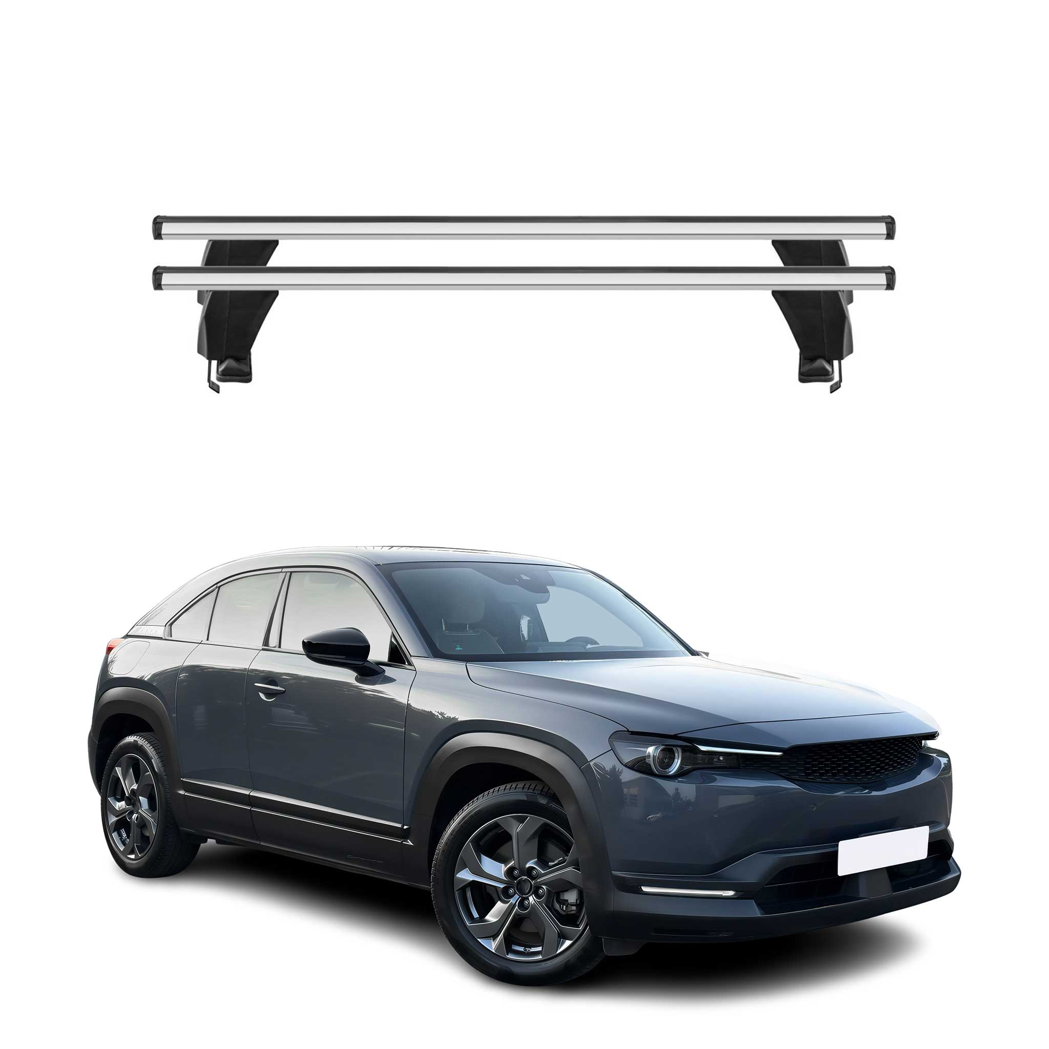 Menabo Dachträger Grundtäger für Mazda CX-30 2020-2026 50kg Alu Silber 2 tlg