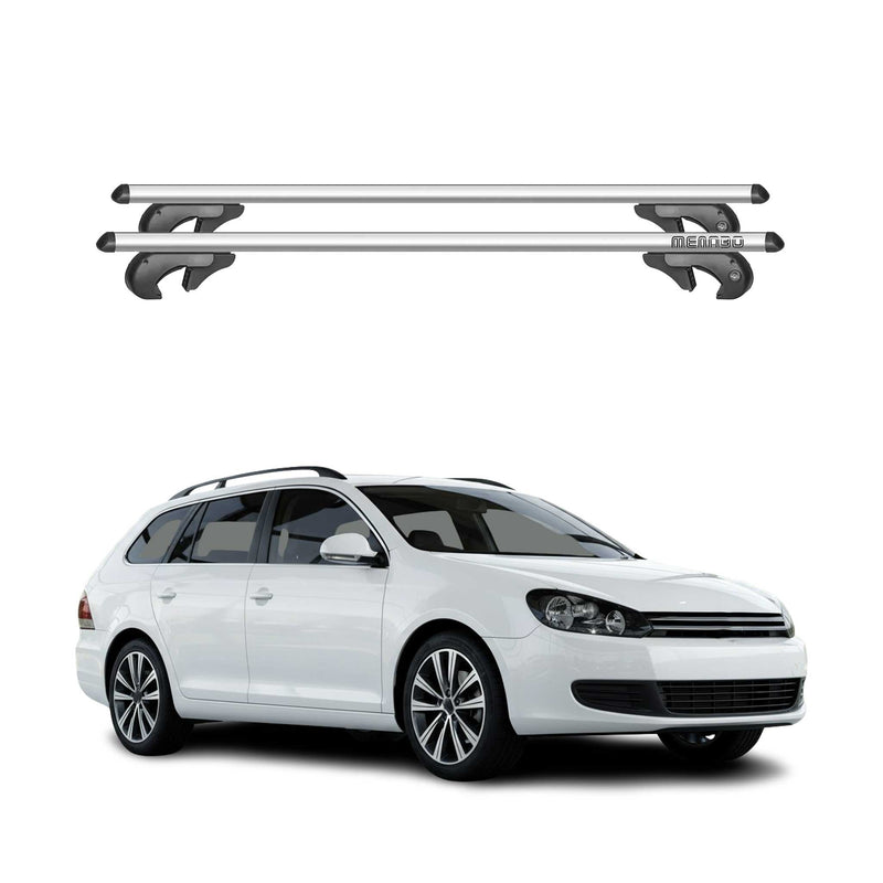 Menabo Dachträger Grundtäger für VW Jetta Variant 2008-2011 90kg Alu Silber 2x