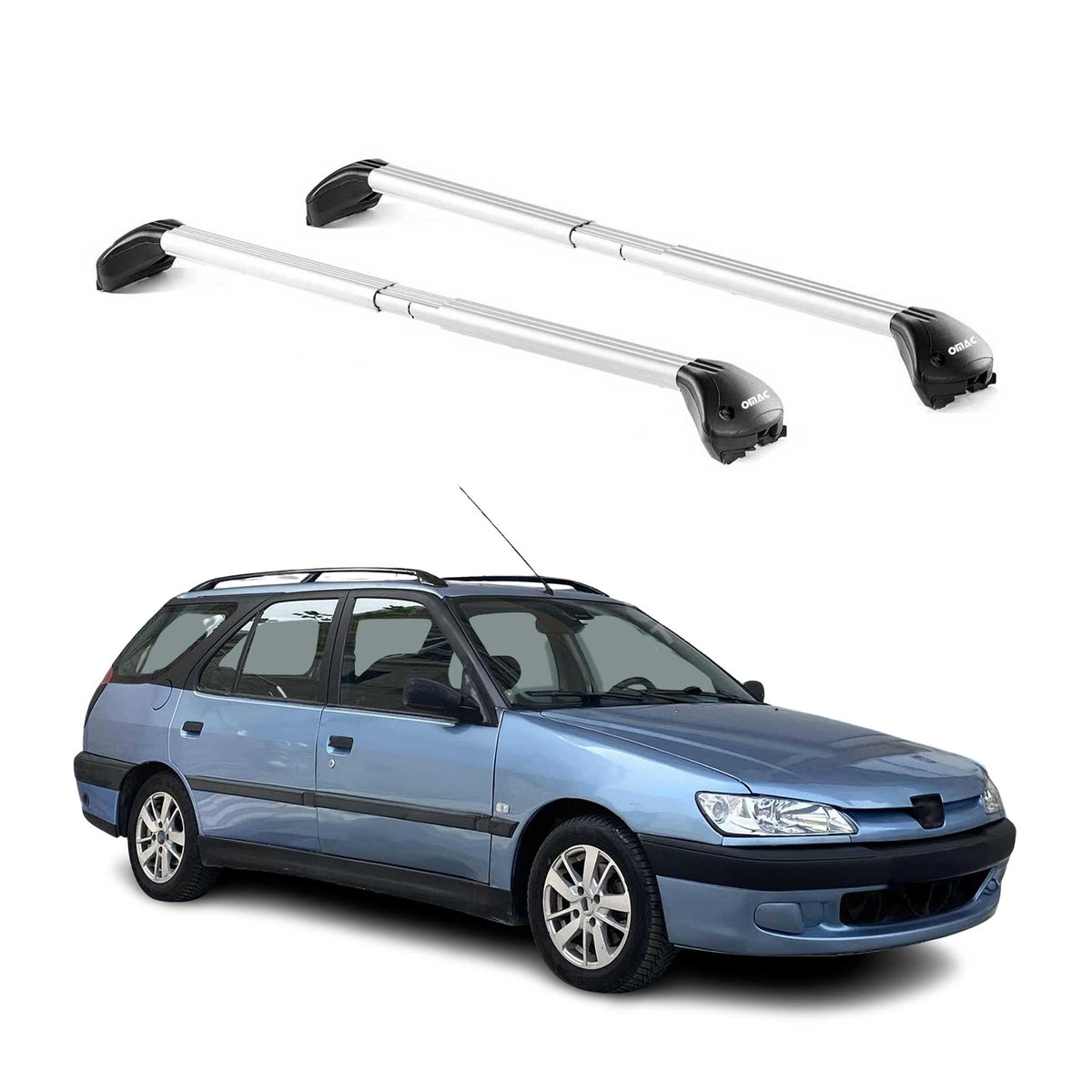 Dachträger Grundtäger für Peugeot 206 Kombi 2001-2009 5 tür 100kg Alu Silber ABE