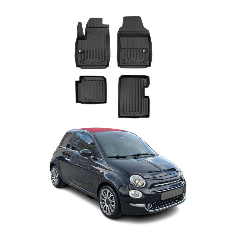 OMAC Gummi Fußmatten für Fiat 500 Hybrid 2020-2025 Premium TPE Automatten 4tlg