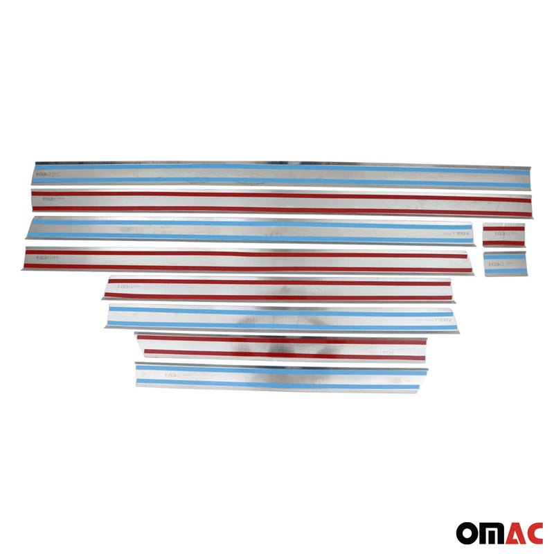 Seitentürleiste Türschutz Türleisten für VW Crafter 2006-2017 L2 Mitte Chrom 10x