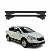 Menabo Dachträger Grundtäger für Suzuki SX4 S-Cross 2013-2021 Alu Schwarz 2 tlg