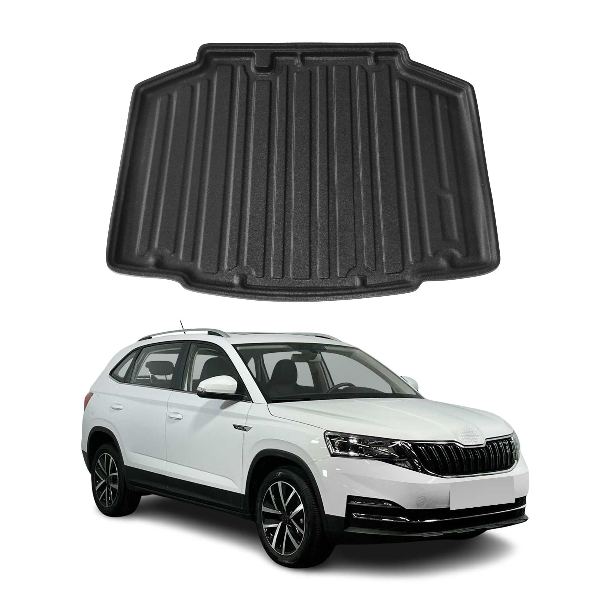 Kofferraumwanne Laderaumwanne für Skoda Kamiq 2019-2026 Gummi TPE Schwarz