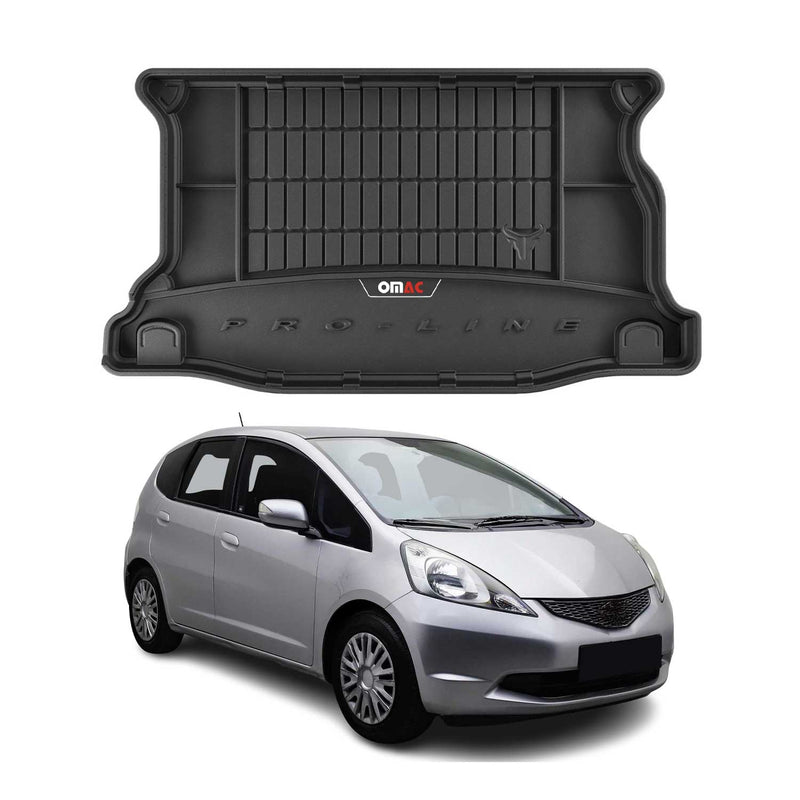OMAC Gummi Kofferraumwanne für Honda Jazz 2008-2014 TPE Laderaumwanne Schwarz