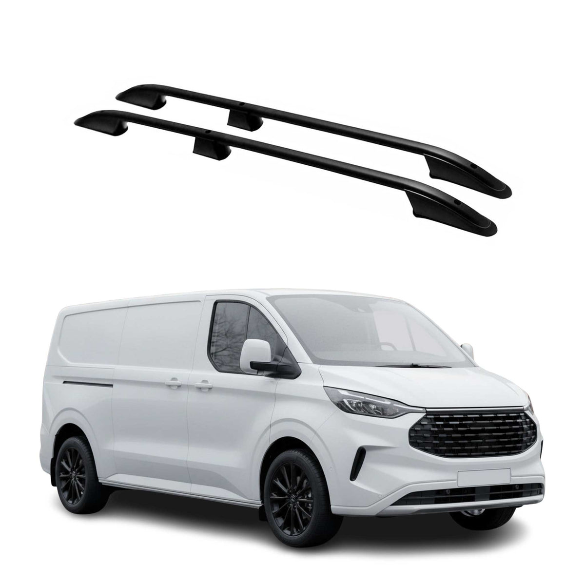 Dachreling Dachgepäckträger für Ford Transit Tourneo Custom 2023-2026 L1 Schwarz