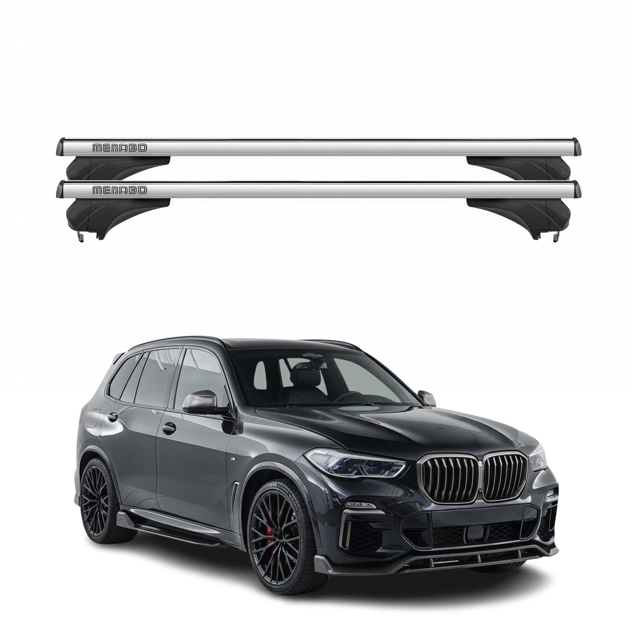 Menabo Dachträger Grundtäger für BMW X5 G05 2019-2026 Aluminium Silber 2 tlg