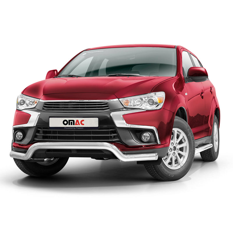 Frontbügel Frontschutzbügel für Mitsubishi ASX 2017-2022 Low Stahl Silber