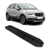 Trittbretter Seitenschweller für Opel Crossland X 2017-2024 Aluminium Schwarz 2x