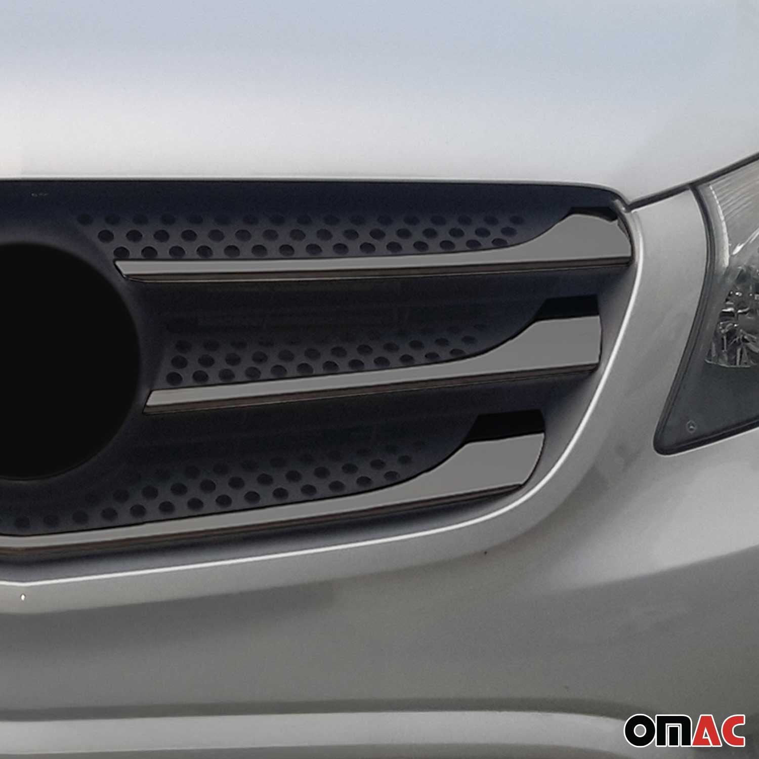 Kühlergrill Leiste Grillleisten für Mercedes Vito W447 2014-2019 Chrom Dunkel 5x