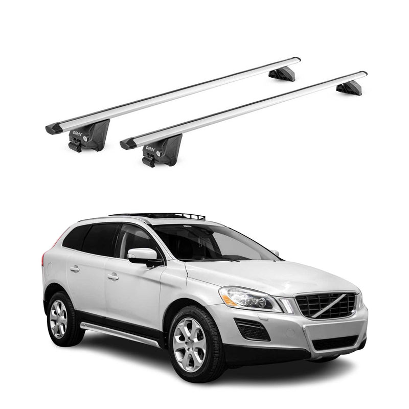 Dachträger Grundtäger für Volvo XC60 2008-2025 100kg Aluminium Silber 2tlg ABE